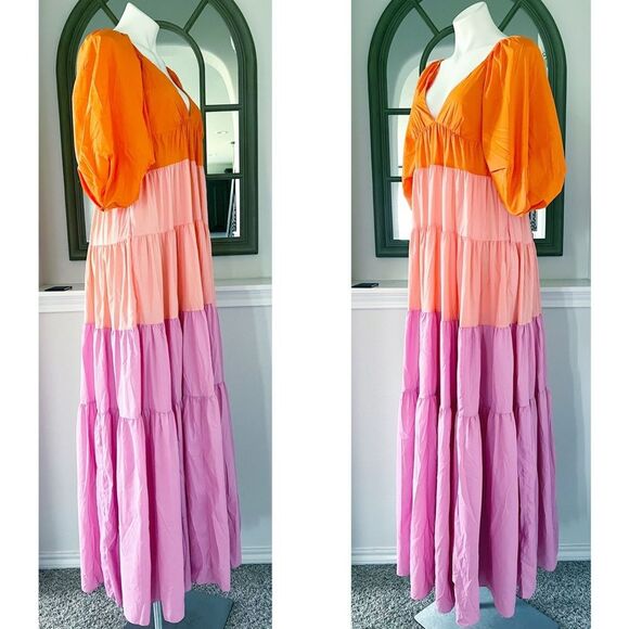 Staud x Revolve Meadow Maxi Tiered Dress, NWT, Size M - Picture 11 of 16